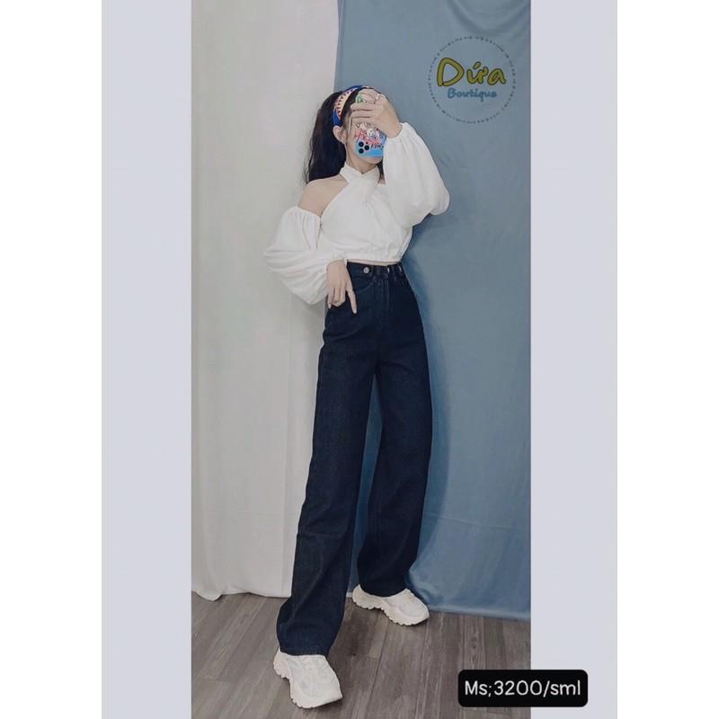 QUẦN JEAN ỐNG RỘNG KHUY EO FORM CHUẨN ĐẸP