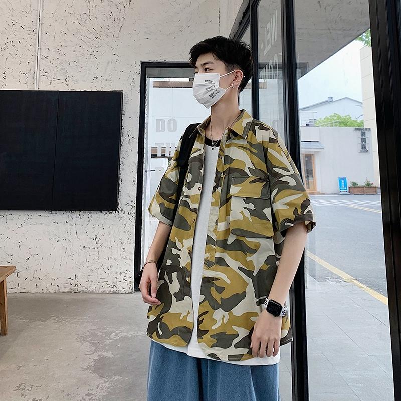 Áo Sơ Mi Ngắn Tay Họa Tiết Rằn Ri Thời Trang Dành Cho Nam