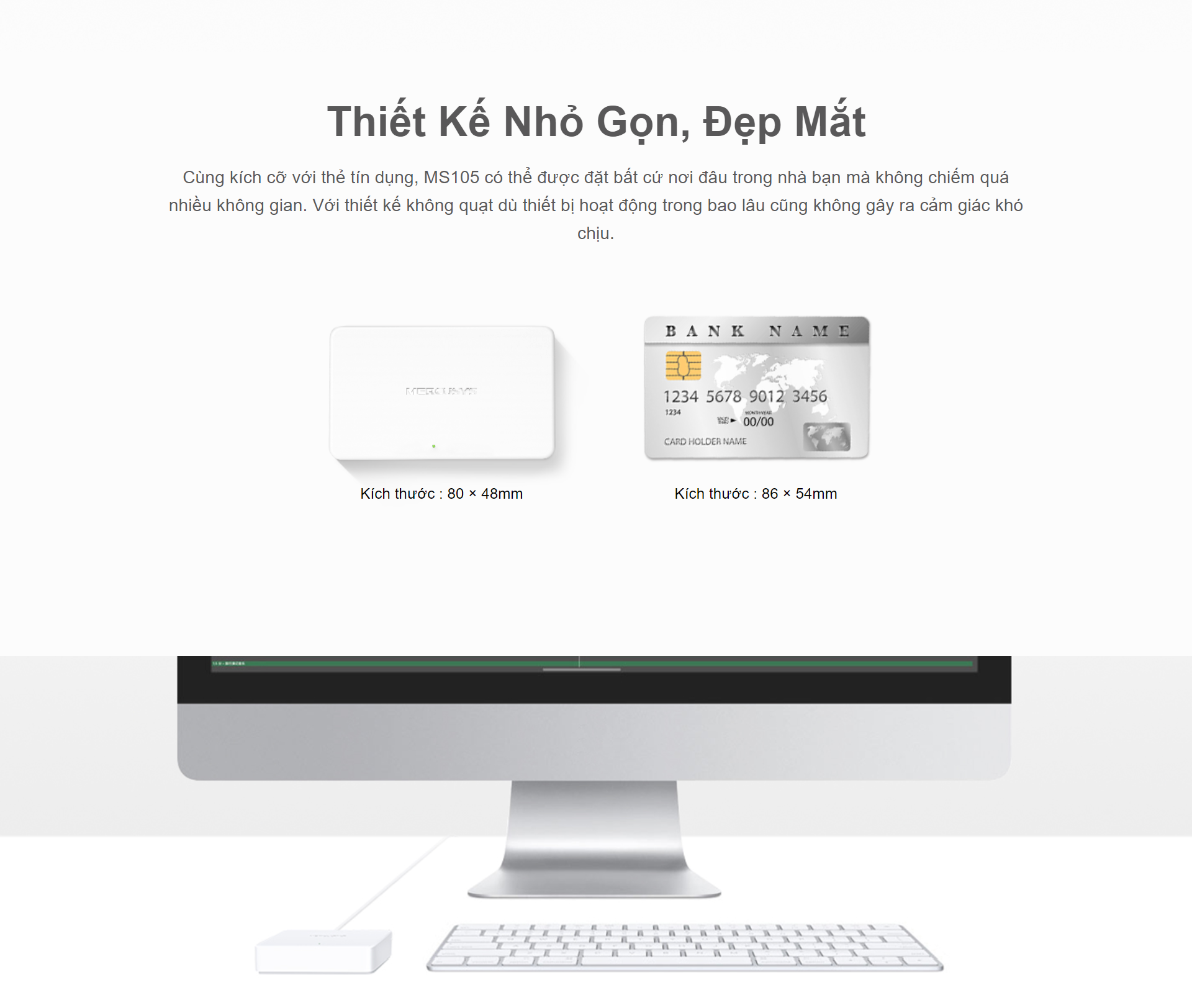 Bộ Chia Tín Hiệu 5 Cổng Mercusys MS105 - Hàng Chính Hãng