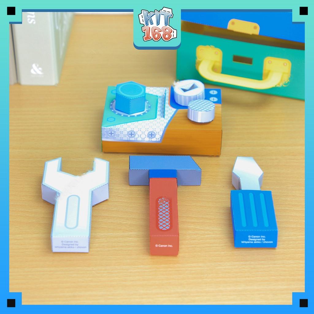 Mô hình giấy đồ vật đồ chơi Bộ Tool sửa chữa