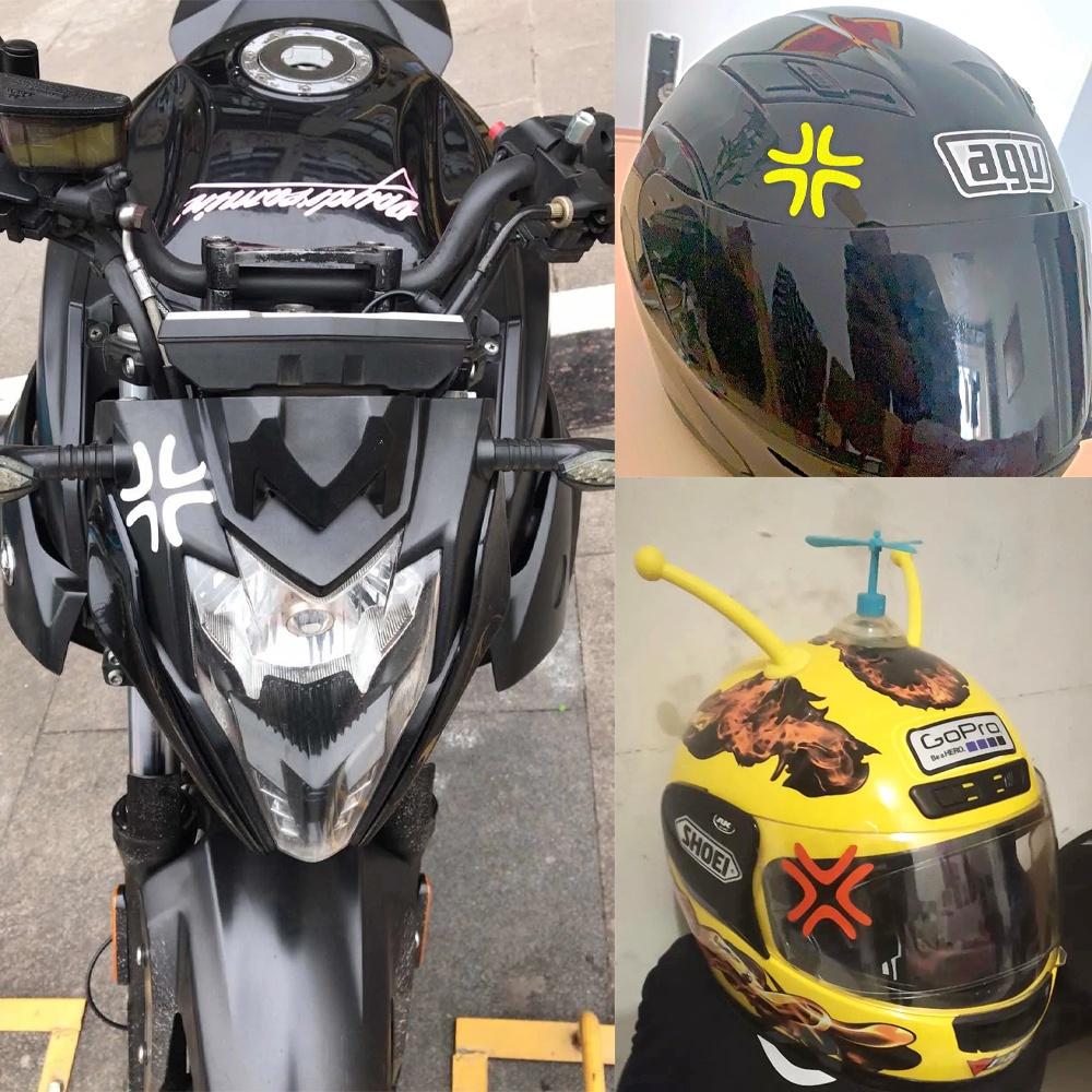 "Tức giận" Xe máy Nhãn dán Vui Phản chiếu Trang trí mũ bảo hiểmđề can Hoạt hình Dễ thương Hình dán