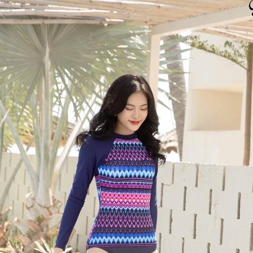 Áo bơi Nữ BIKINI PASSPORT kiểu dáng tay dài có khoá- màu Tribal - BS271_TRI