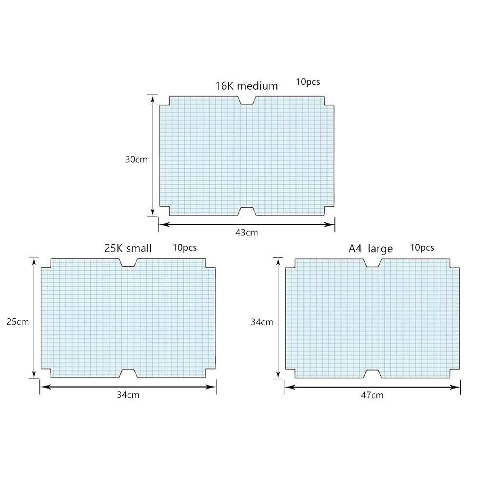 Set 10/30 Tấm Phim Mờ Trong Suốt Dán Sách Kiểu Đơn Giản/Trung Học Tiện Dụng