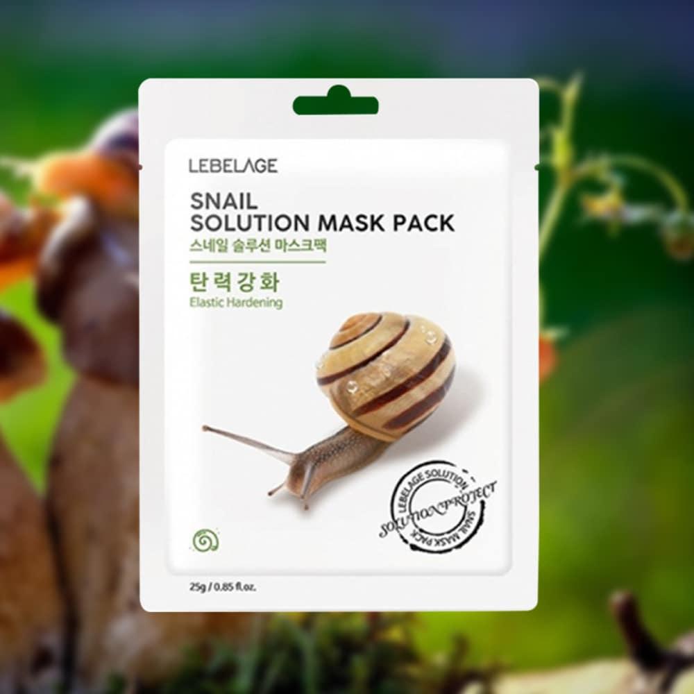 Mặt Nạ Lebelage Snail Solution Mask Pack Elastic Hardening Chiết Xuất Từ Ốc Sên 25g