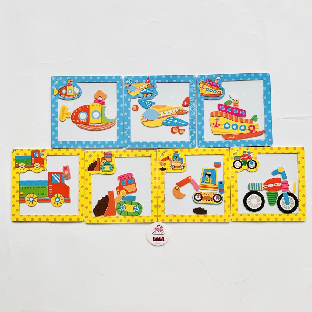 Tranh Ghép Hình 3D Động Vật, Phương Tiện Giao Thông Bằng Nam Châm Cho Bé