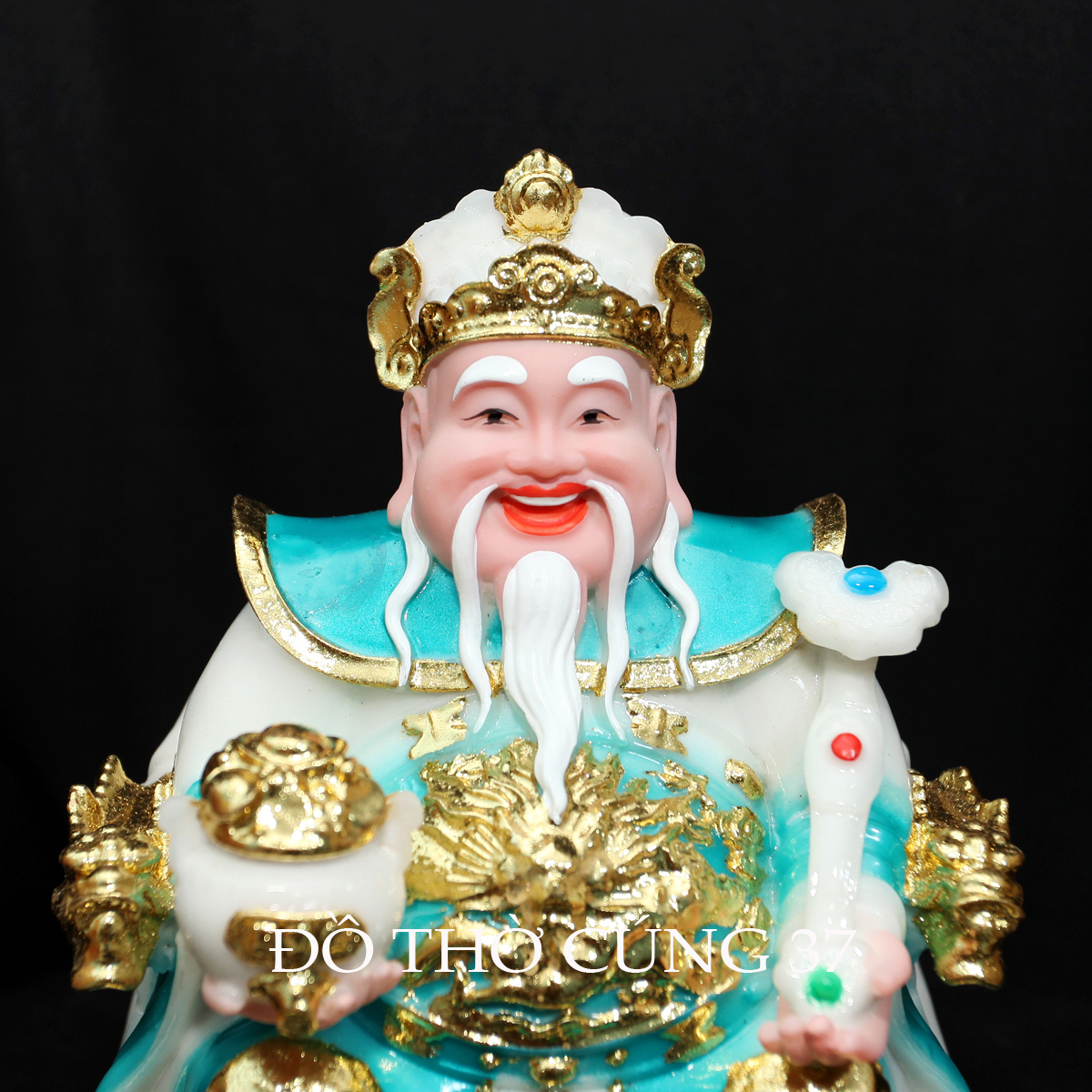 THẦN TÀI THỔ ĐỊA PHÚ QUÝ MÀU XANH