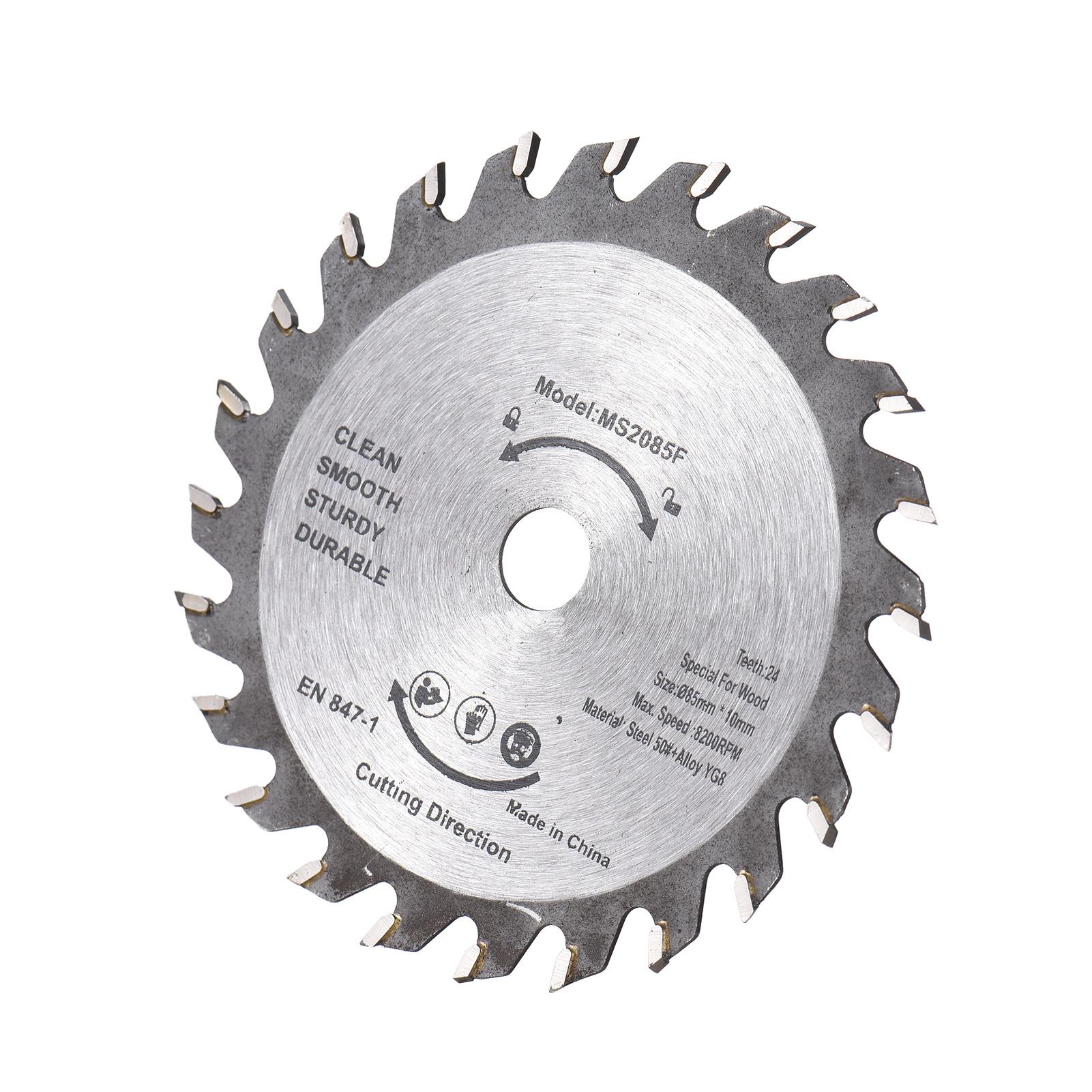 Wood Saw Blade TCT Wood Cutter 3-3/8inch 24-Teeth Carbide Circular Saw Blade Alloy Steel for Woodworking Wood Cutting 1-1/16'' Arbor