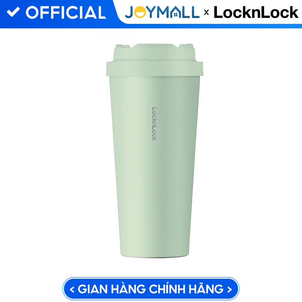 Ly giữ nhiệt LocknLock 550ml màu xanh mint độc quyền LHC3249MIT - Hàng chính hãng, mở nắp một chạm, chất liệu thép không gỉ miệng ly rộng - JoyMall