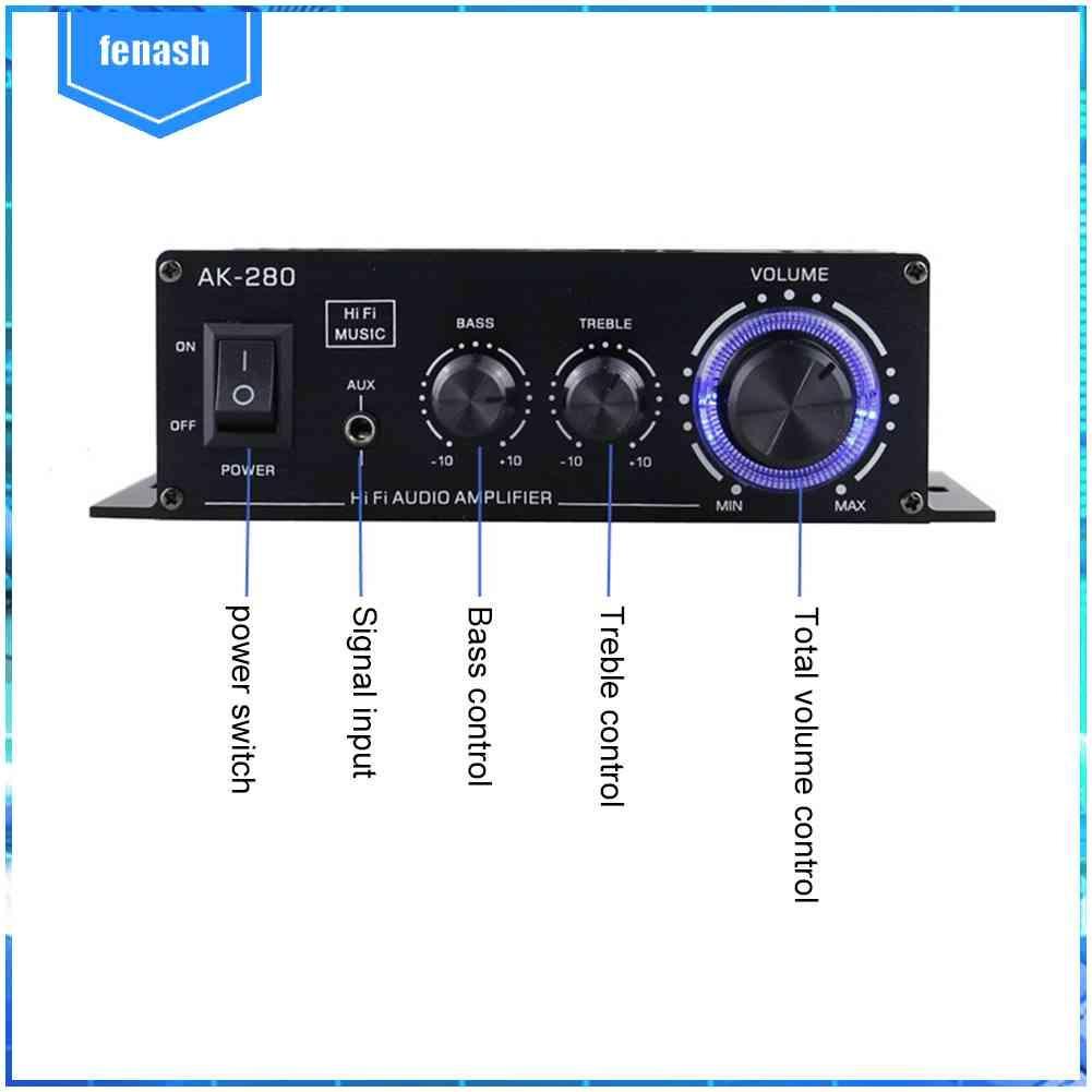 Bộ Khuếch Đại Âm Thanh AK-280 HiFi 12V 40W + 40W Chuyên Dụng