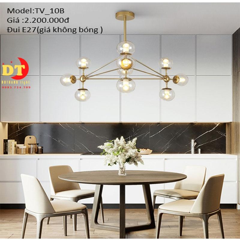Đèn chùm hiện đại phòng khách chung cư HT LQ