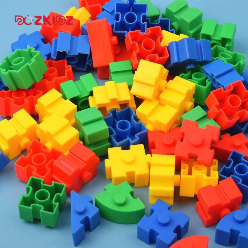 Đồ Chơi Trẻ Em Túi 70 CHI TIẾT Xếp Hình Nhựa Nguyên Sinh An Toàn Nhiều Màu Sắc - Dozkidz