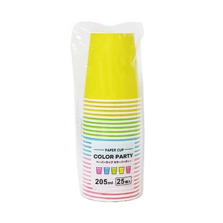 Set 25 cốc giấy màu sắc Maruki 205ml