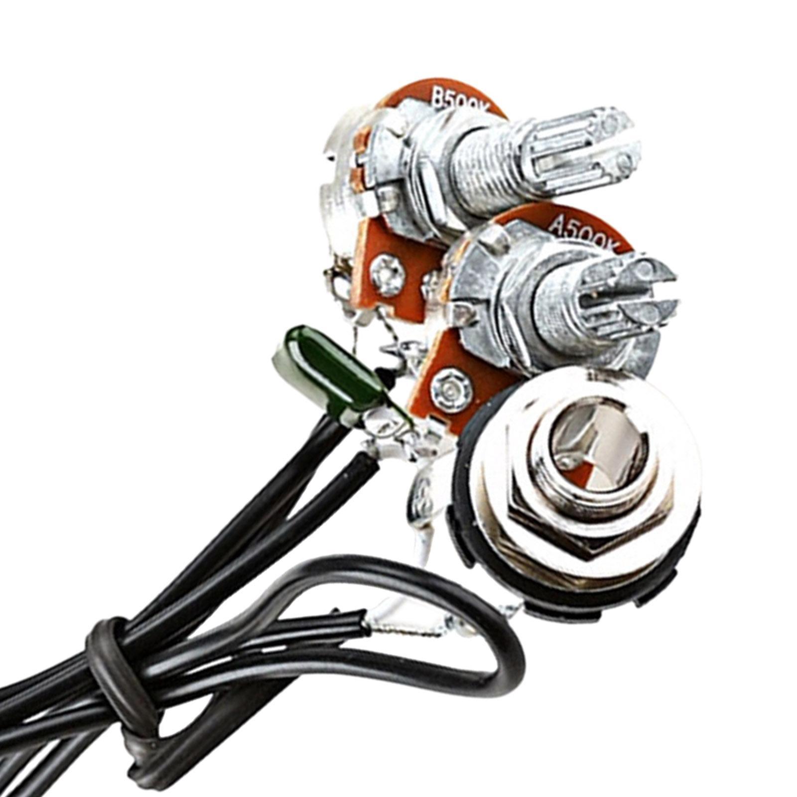 Guitar Potentiometer Guitar Wiring Harness 3 Way Toggle Switch Amp Volume for Accessory