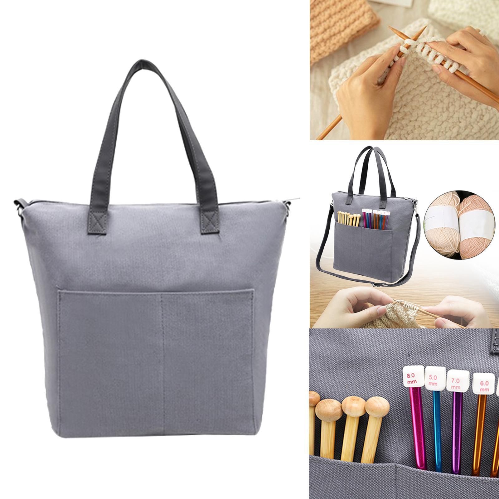 Yarn Storage Bag Knitting Bag Case Lightweight Yarn Holder Durable Large Capacity Knitting  Bag Large Crochet Bag Tote for Crocheting