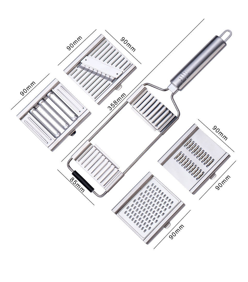 Nạo rau củ quả chất liệu inox 4 in 1 đa năng