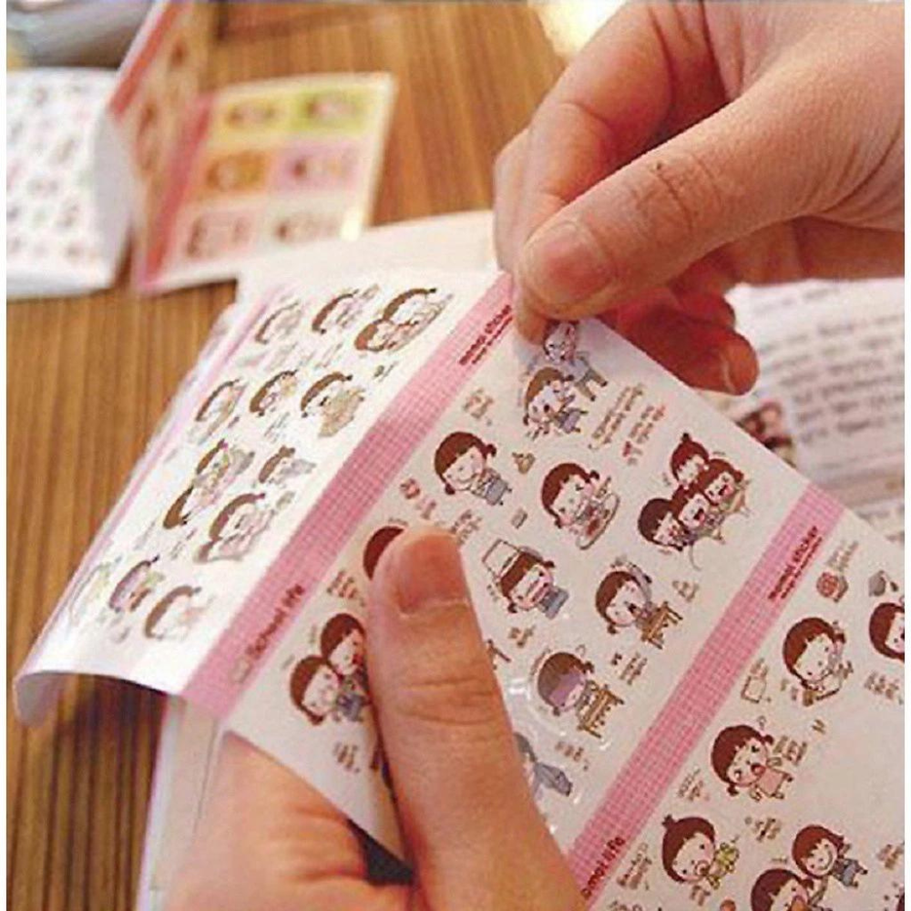 Hộp Thiếc 20 tấm Sticker Momoi ( trang trí sổ kế hoạch, nhật ký)