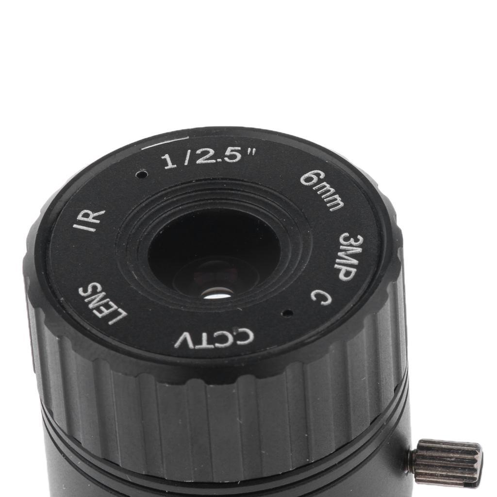 6mm Fixed Iris 1/2.5" F2.4 3MP Lens CS Mount for Security Cameras