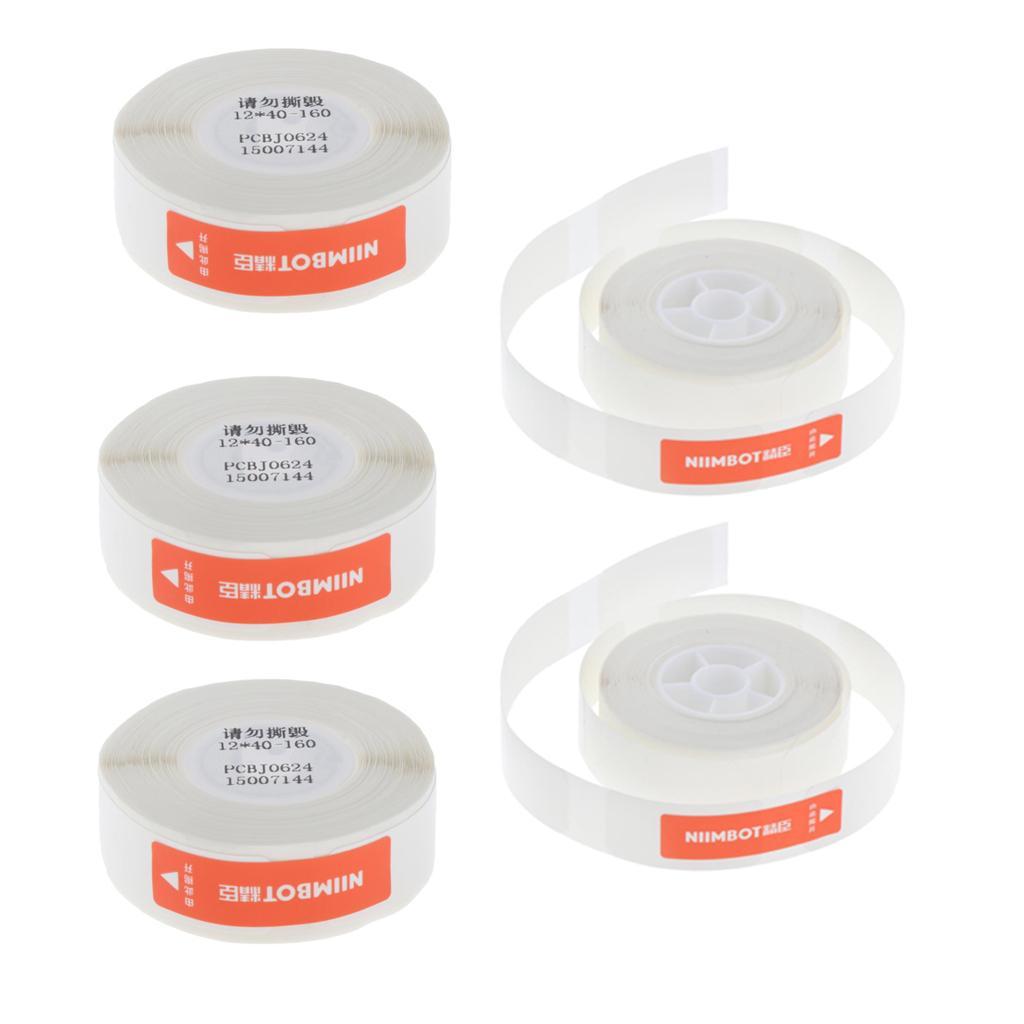 5 Roll Supermarket Portable Thermal Printer Tear-Resistant Price Tag Sticker