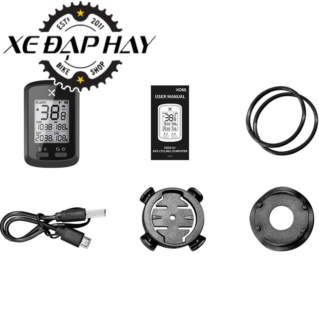 COMBO Phụ Kiện Đạp Xe | Đồng Hồ Đo Tốc Độ Xoss G+ Định Vị GPS Không Cần Cài Đặt Và Bọc Yên Silicon Dùng Cho Xe Đạp Thể Thao