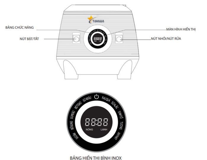 Máy làm sữa hạt đa năng Tahawa TS9821 - Công suất đun 800W - Xay 1200W, thiết kế đa chức năng. Bảo hành chính hãng 12 tháng. Hàng nhập khẩu chính hãng