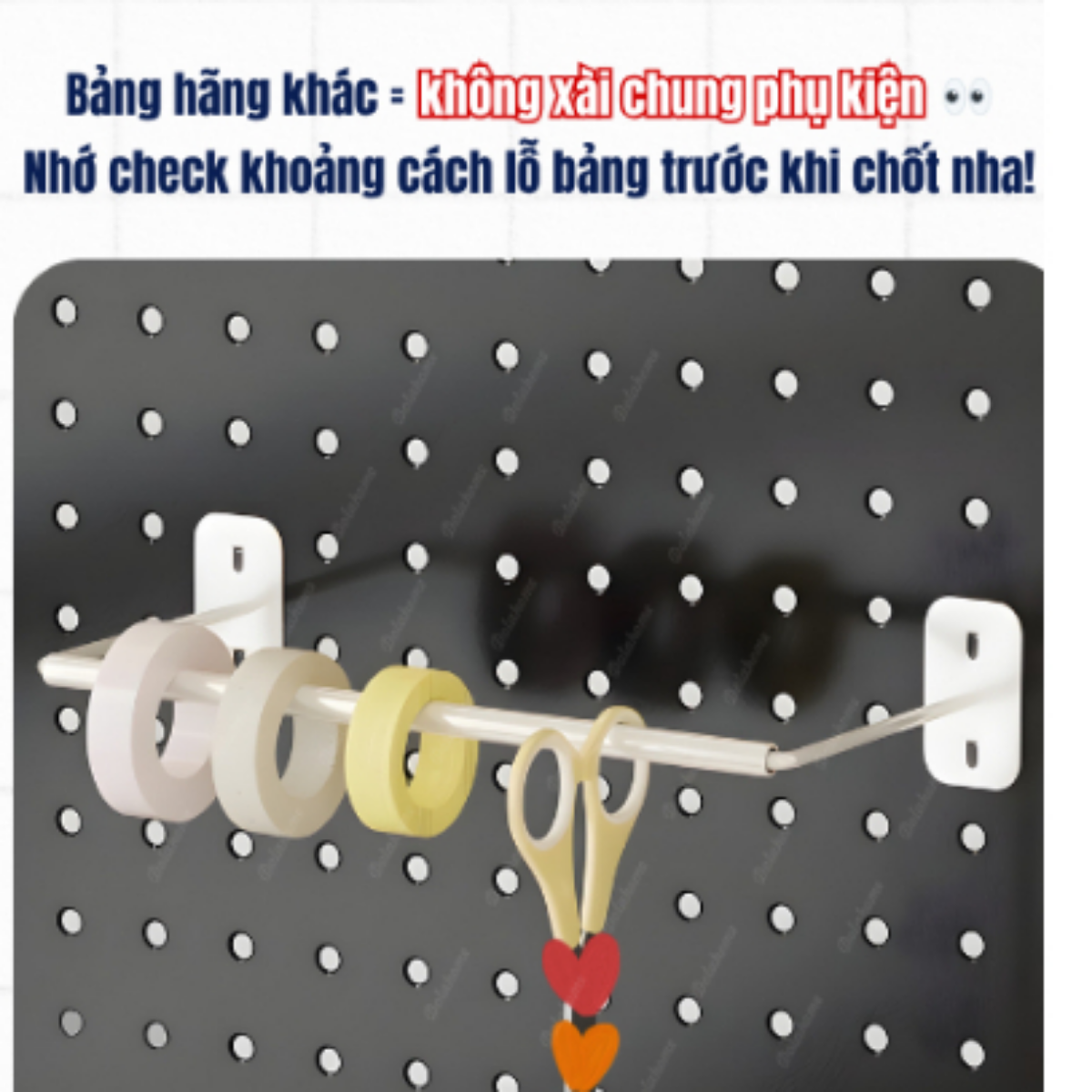 Móc treo kim loại Dola Home để khăn lau, khăn giấy, băng keo phụ kiện bảng Pegboard