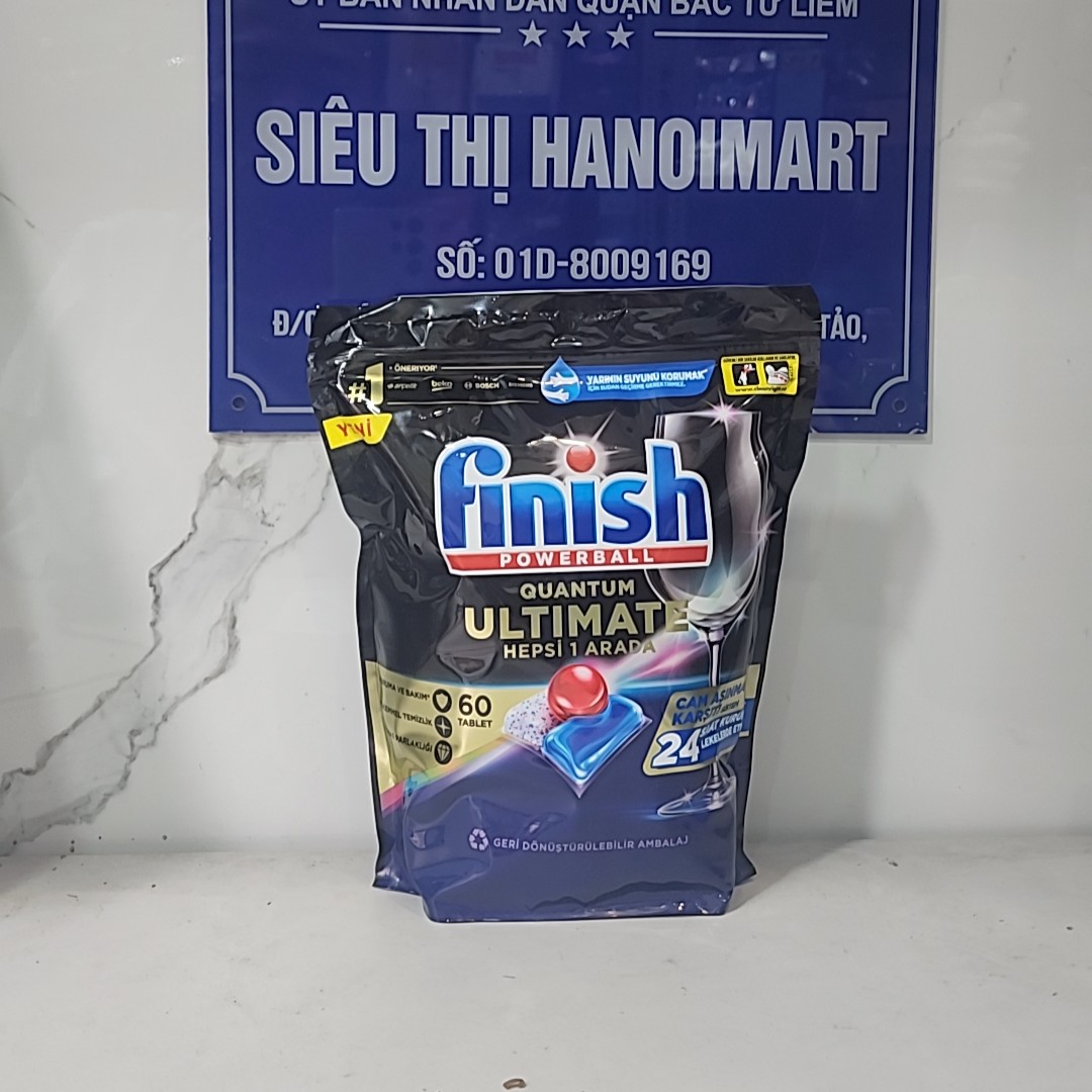 Viên Rửa Chén Bát Finish Quantum Ultimate Túi 60 Viên – Nhập khẩu từ Đức