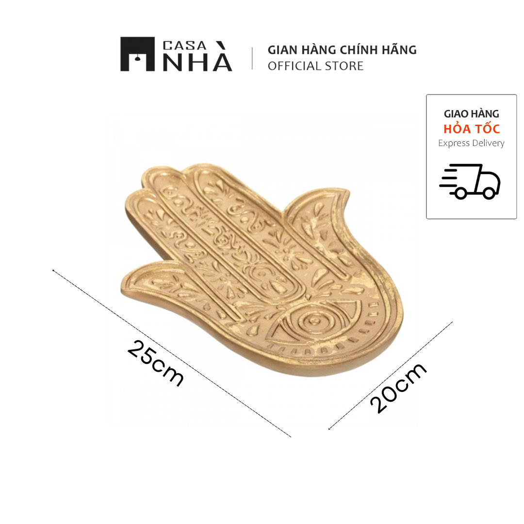 Khay gỗ bàn tay FATMA HAND - Khay bàn tay Hamsa mang lại may mắn