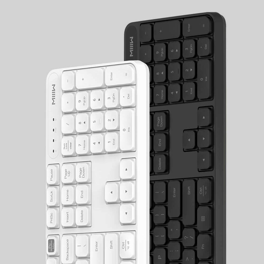 Bộ bàn phím & chuột không dây Xiaomi Ecological Chain MIIIW 104 Phím 2.4GHz Bàn phím USB Chuột thiết kế chống trượt cho văn phòng