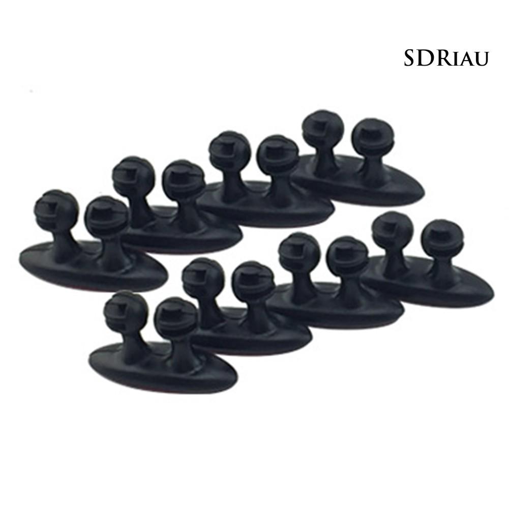 Set 8 Kẹp Cố Định Dây Cáp Tiện Dụng Cho Xe Ô Tô