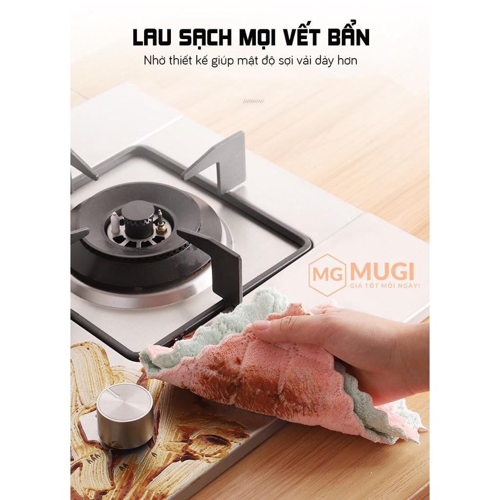 Combo 03 khăn lau đa năng thấm hút nước cực tốt, chống dính dầu mỡ hai mặt, lau sạch mọi loại vết bẩn