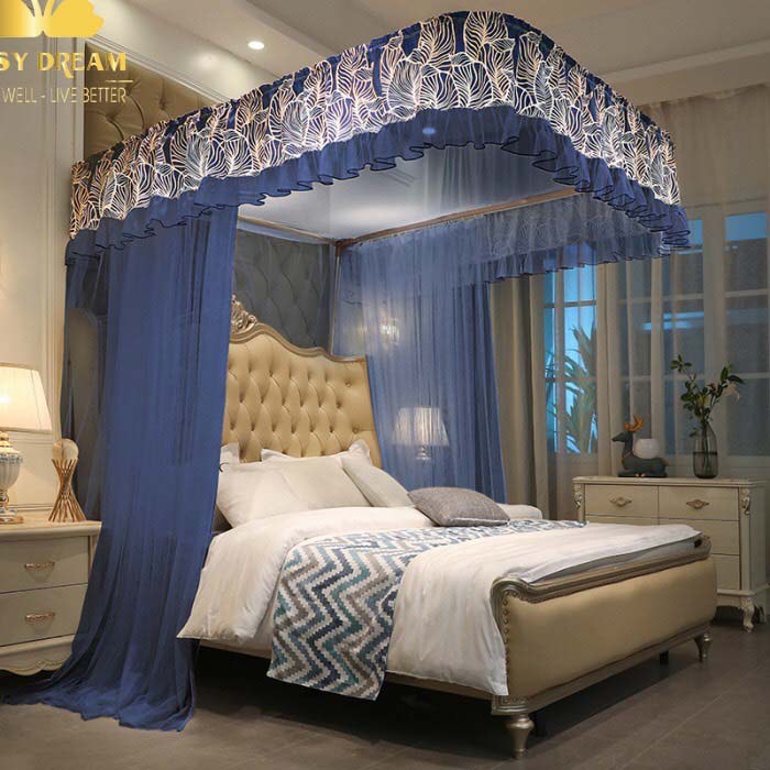 Mùng khung không khoan tường - Màn Ngủ Cao cấp Easy Dream  chống muỗi -kiểu dáng khách sạn - công chúa