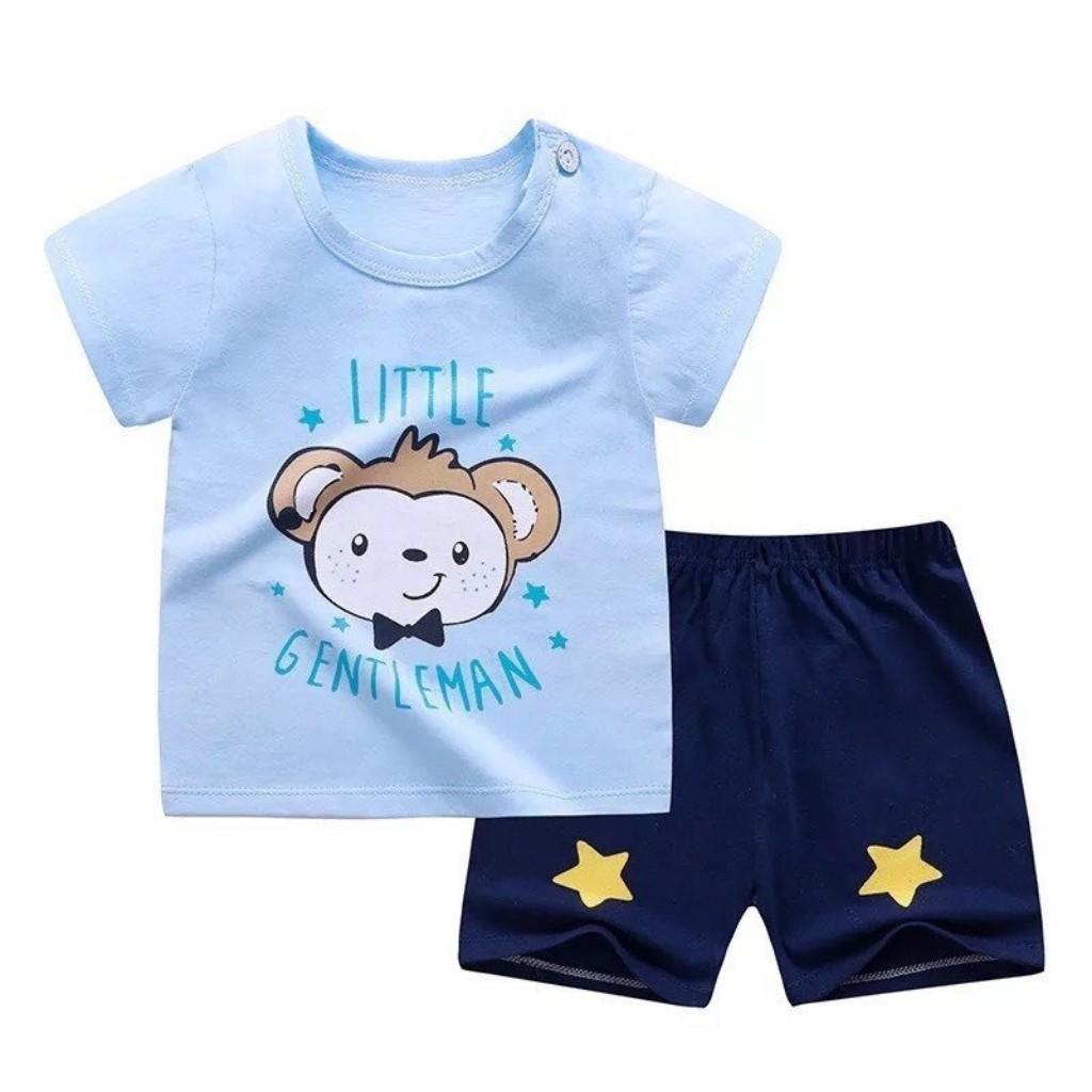 Bộ Cộc Tay cho Bé Bộ Minky Mom Cộc Tay Với họa Tiết Khủng Long Siêu Dễ Thương Chất Thun Lạnh Siêu Mềm Mịn Mát