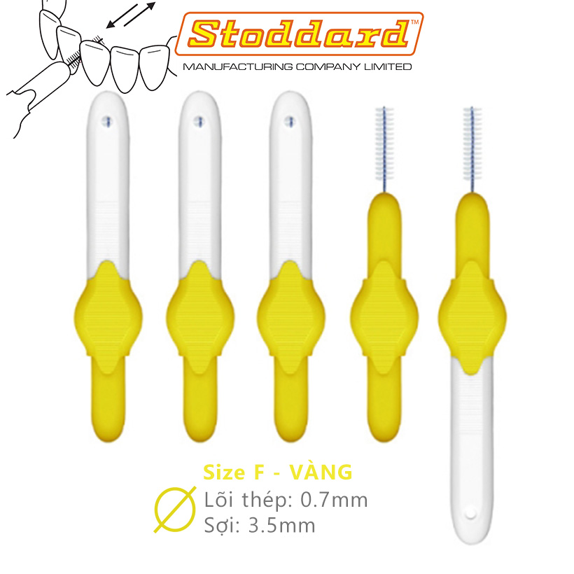 Bộ bàn chải kẽ răng Stoddard từ 0.6 đến 2.5mm - UK