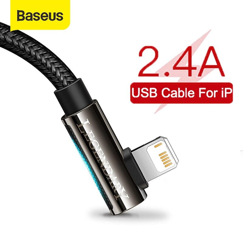 Cáp sạc lightning Legend Series Elbow Fast Charging Data Cable USB to iP 2.4A - Hàng chính hãng