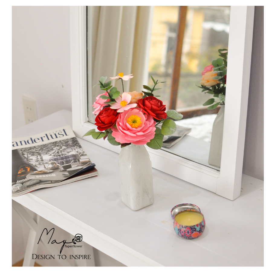 Hoa giấy quà tặng cao cấp - Brilliant Spring, hoa giấy handmade Maypaperflower - hoa giấy nghệ thuật