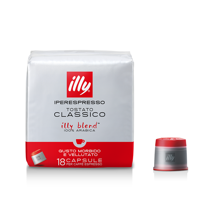 [Hàng nhập khẩu] Cà phê viên nén Illy Iperespresso Capsules - Medium- Dark roast - 18 Capsules - 3 mùi  : Classico , Intenso và Decaffein