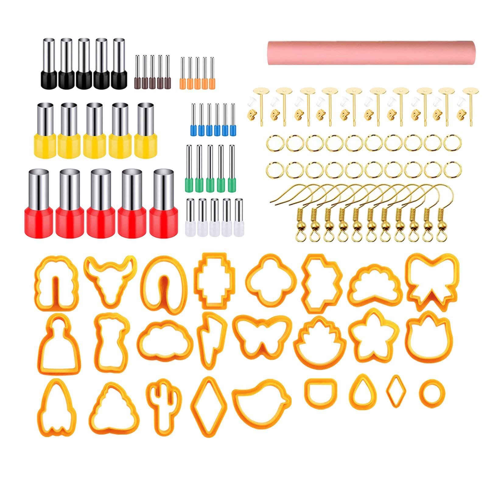 106Pcs Polymer Clay Cutter Set Ceramic Craft, Clay Earring Polymer Cutter