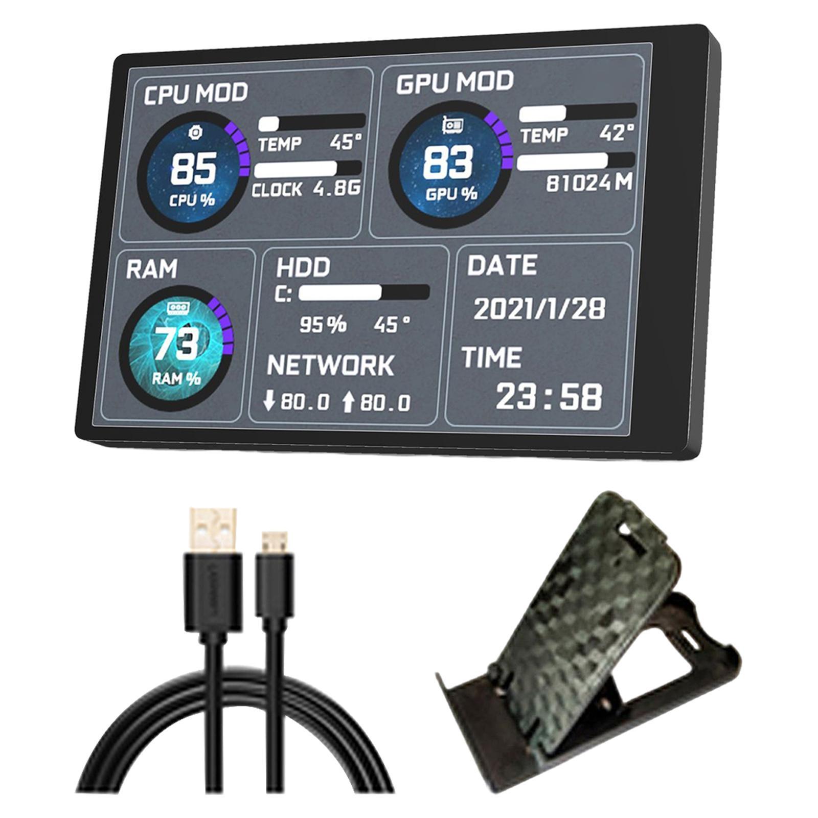 3.5 inch IPS Screen Monitor for CPU GPU RAM HDD USB Secondary Screen for PC