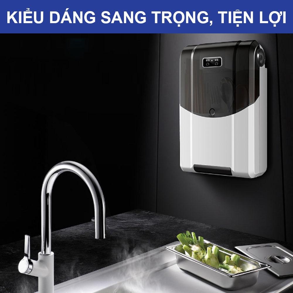 Máy khử khuẩn sấy khô đũa thìa bằng tia UV cao cấp, Máy sấy đũa thìa treo tường đa năng tiện lợi tránh ẩm mốc