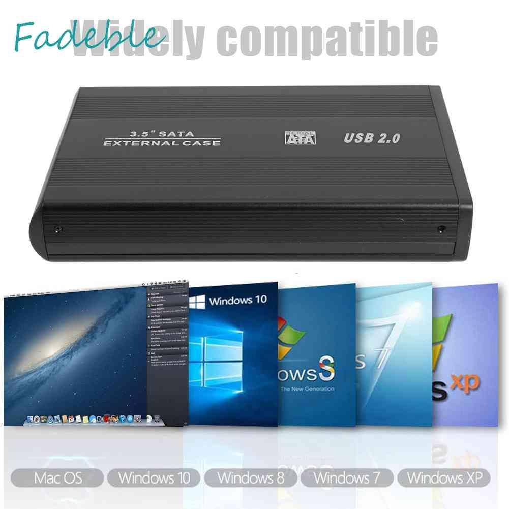 Hộp Đựng Ổ Cứng Di Động 3.5 inch USB 2.0 Sang SATA SSD 480Mbps HDD Ốp