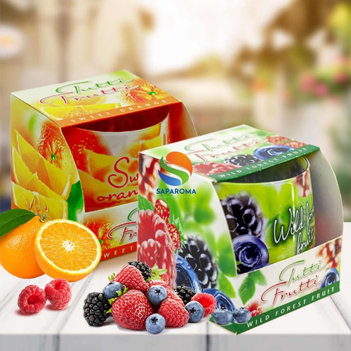 Combo 2 ly nến thơm tinh dầu Bartek Tutti Frutti 100g - trái cây rừng, nến trang trí, thơm phòng, thư giãn, hỗ trợ khử mùi