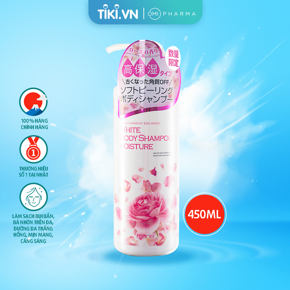 Sữa Tắm Trắng Da Dưỡng Ẩm Manis Hương Hoa Hồng
