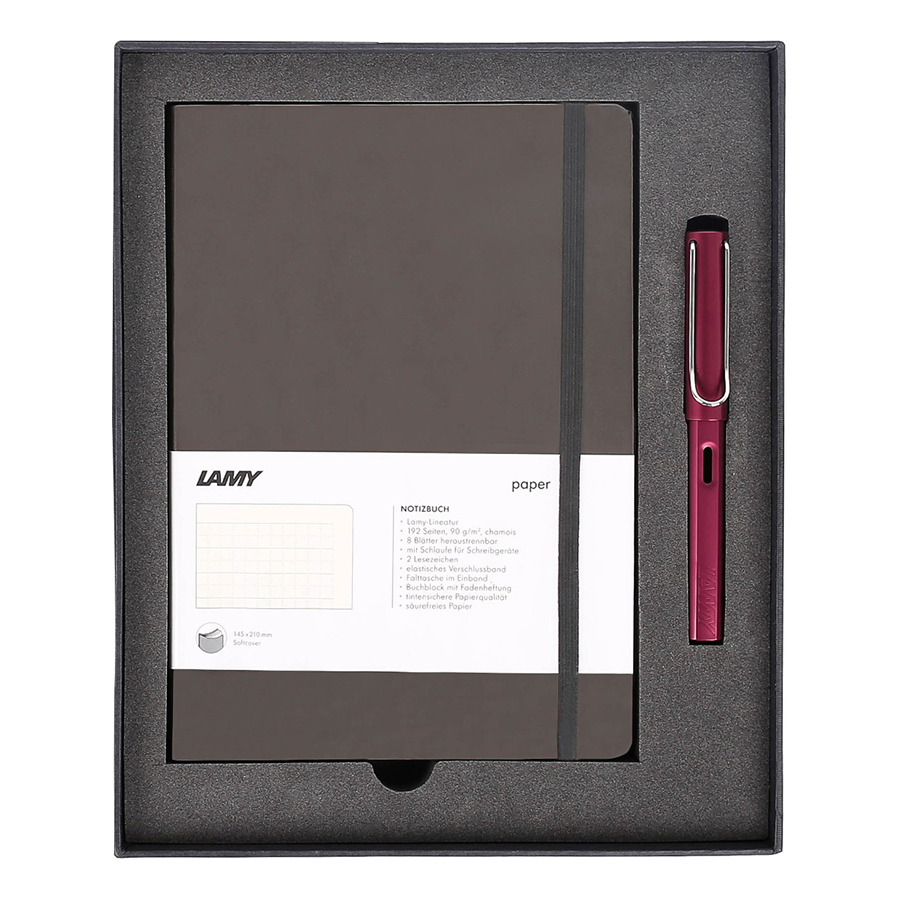 Gift Set Lamy Notebook A5 Softcover Umbra + Lamy Al-Star Purple - GSNAl0014