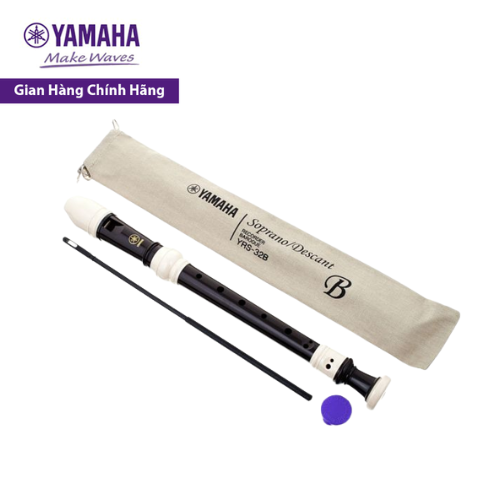 Sáo dọc Recorder Soprano YAMAHA YRS-32BIII kèm túi đựng, dụng cụ vệ sinh, kem bôi khớp nối - Nốt thổi Baroque, tiêu chuẩn giáo dục quốc tế