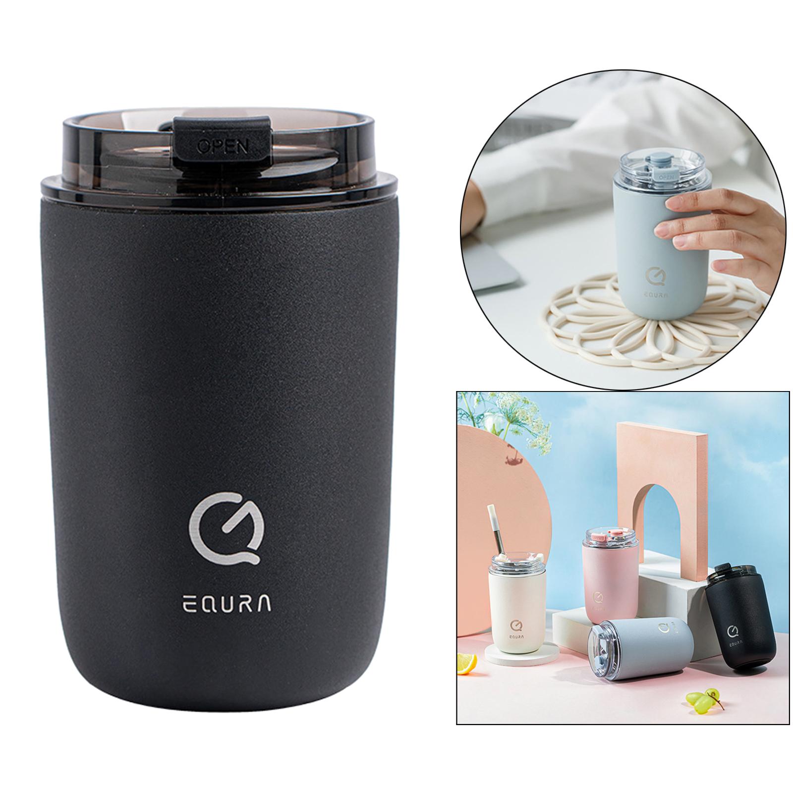 280ml Travel Tumbler Insulated 304 Stainless Steel Coffee Cup with Lid & Straws Hot & Cold Coffee Cup for Backpacking, Camping, Office or Car
