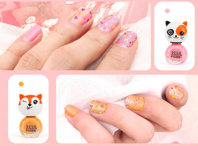 [Hàng Sẵn TP.HCM] Bộ đồ chơi Dụng cụ làm nail in móng Sticker cho bé Siêu Đáng yêu - Bộ đồ chơi Mèo Sơn móng tay