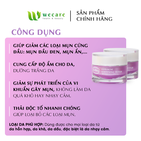 KEM GIẢM MỤN &amp; DƯỠNG TRẮNG DA &amp; DƯỠNG ẨM A-WHITE