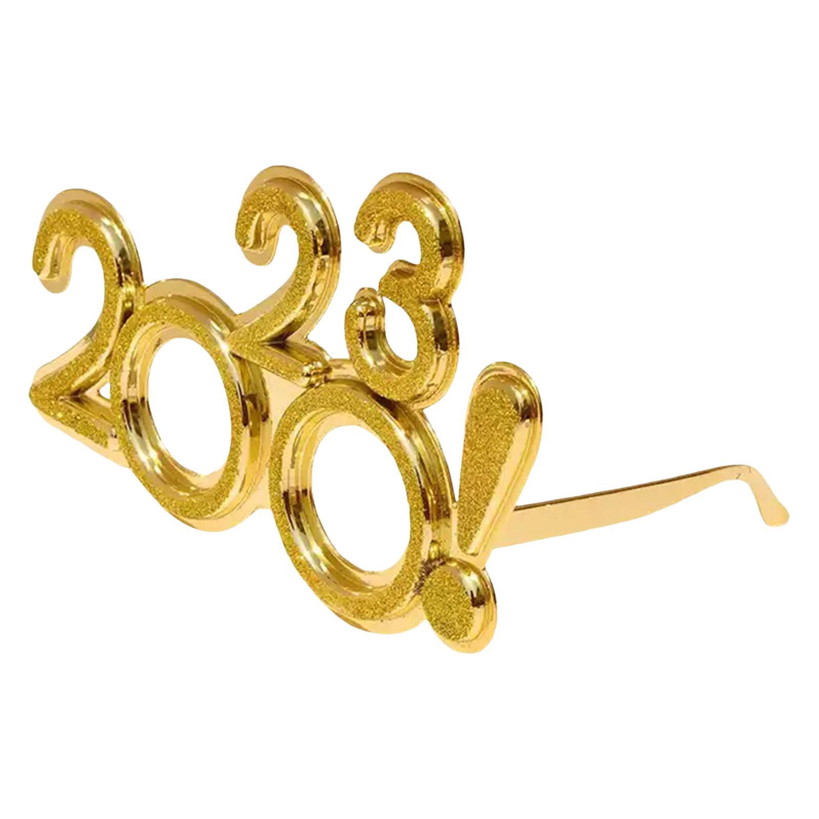 7pcs New Year Photo Glasses Eve Party Supplies Photo Prop Decorations