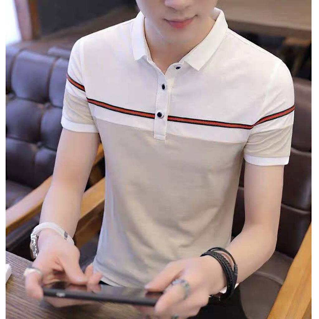 Áo thun polo nam có cổ tay ngắn 4 màu đẹp chất thun cotton 4c thoải mái thoáng mát - ATN29