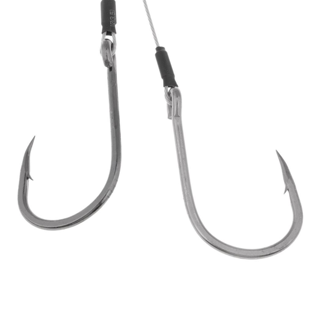 Dual Assist Hooks Double Jigging Fishing Hooks Saltwater Sea Fishing Hooks